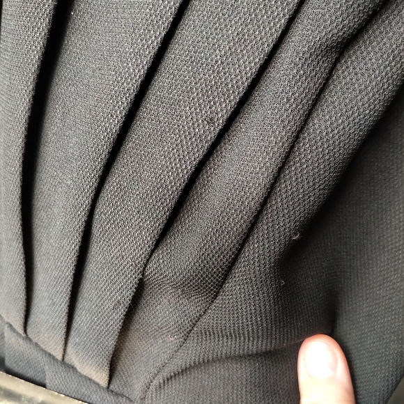 Ricki's Black Pleat Front Scuba Dress Sz 16 - Picture 5 of 7
